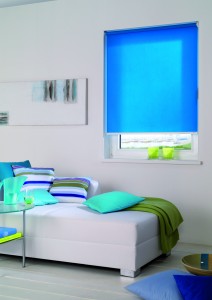 standard blue roller shade