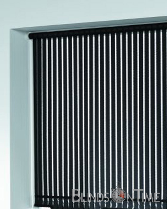Black stripped roller shade